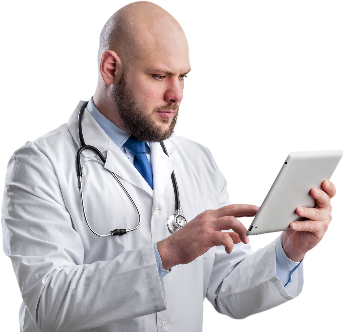 Doctor Working with Tablet 