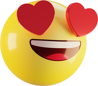 3d emoji smiling face with heart eyes