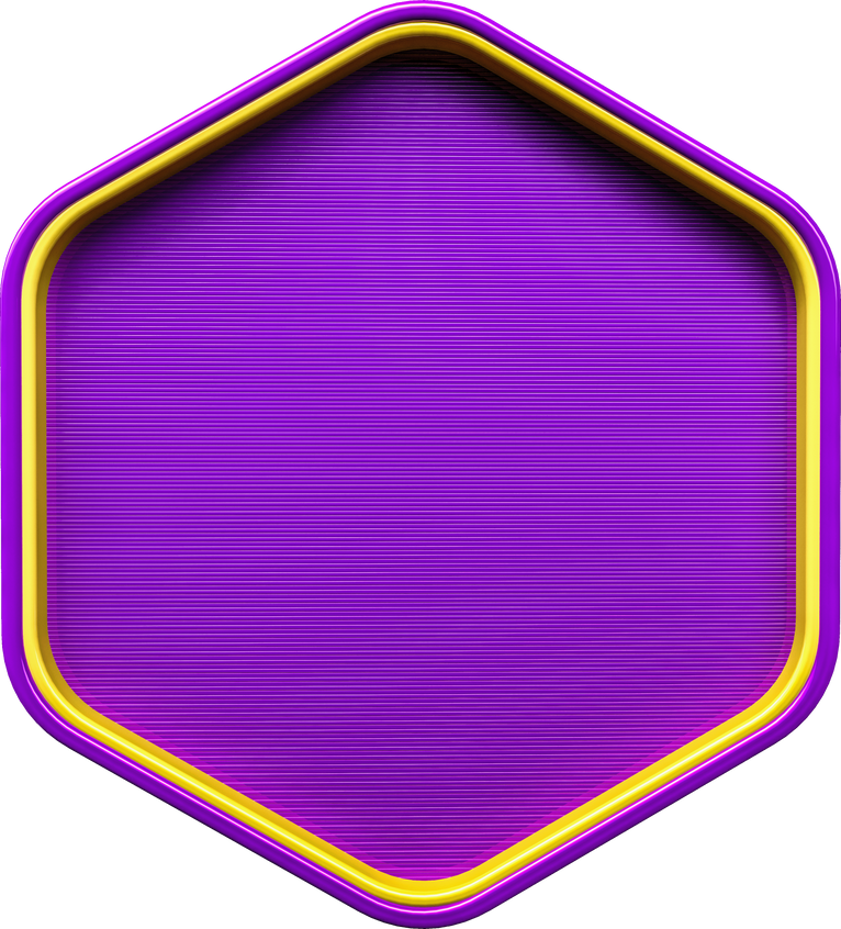 frame purple and yellow in 3d render