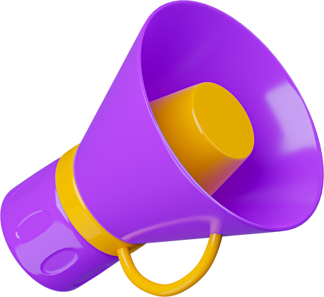 Megaphone icon isolated 3d render illustration